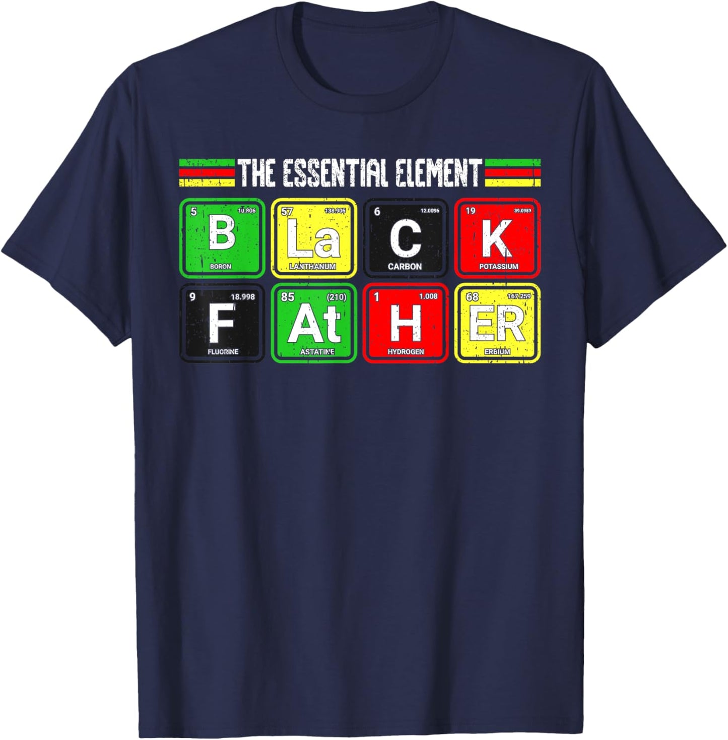 Black Father Essential Element African American History T-Shirt - T-Shirt | Navy