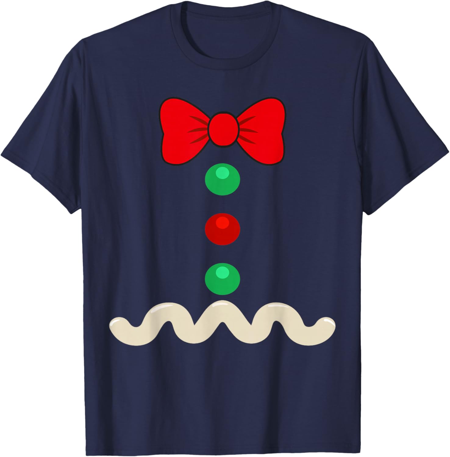 Gingerbread Man Costume Halloween Christmas T-Shirt - T-Shirt | Navy