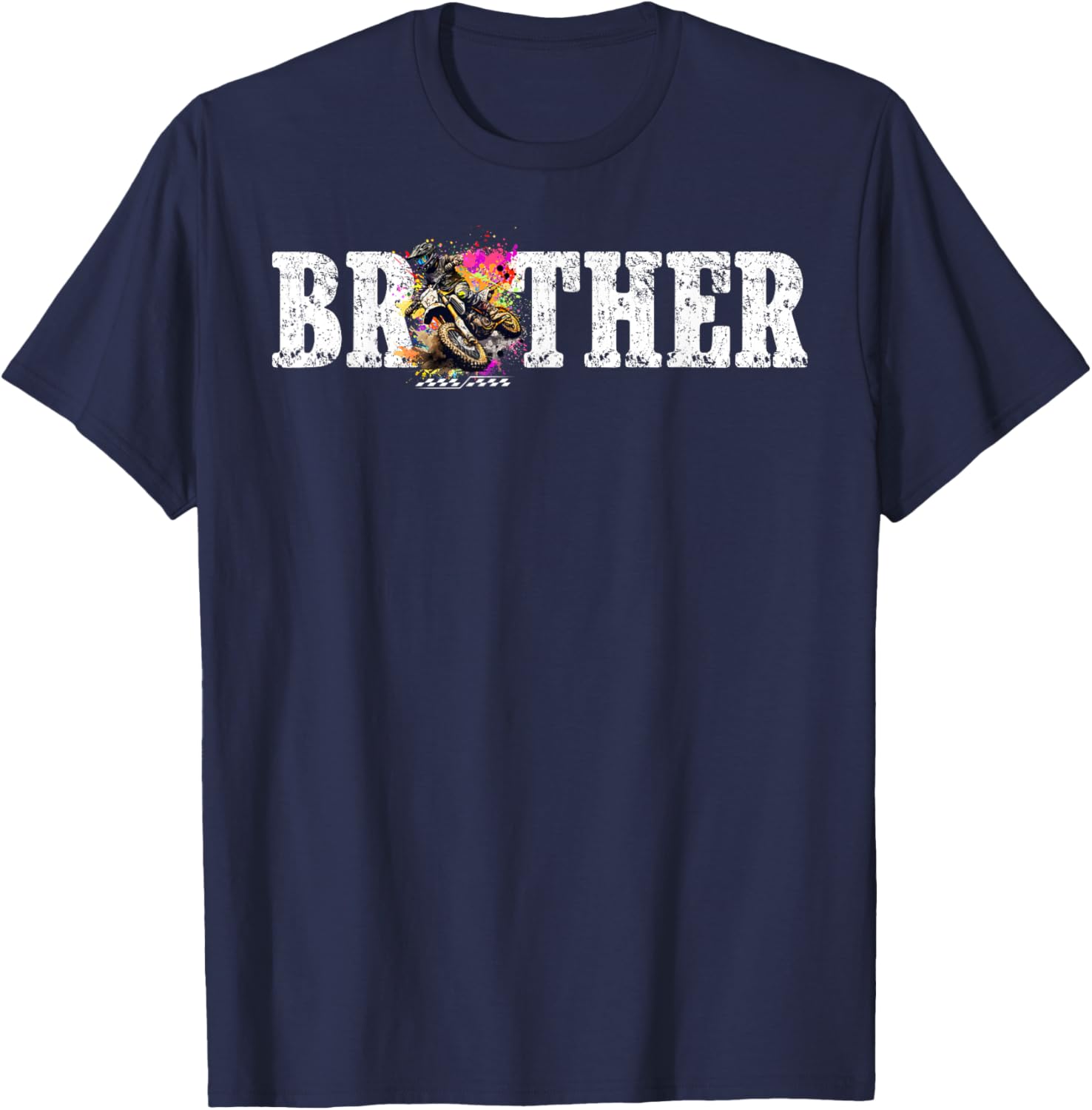 Brother Motocross Birthday MX Dirt Bike T-Shirt - T-Shirt | Navy