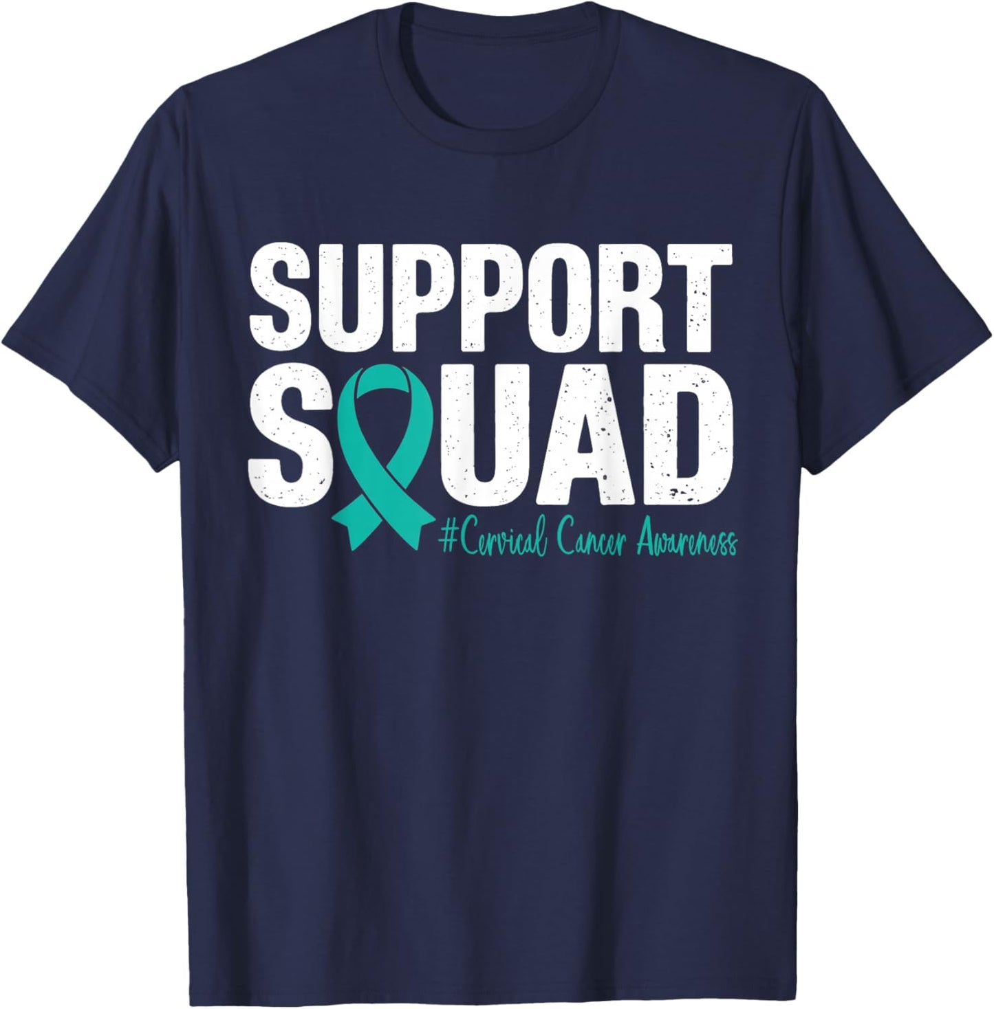 Cervical Cancer Awareness Support Squad Men Women Kids T-Shirt - T-Shirt | Navy