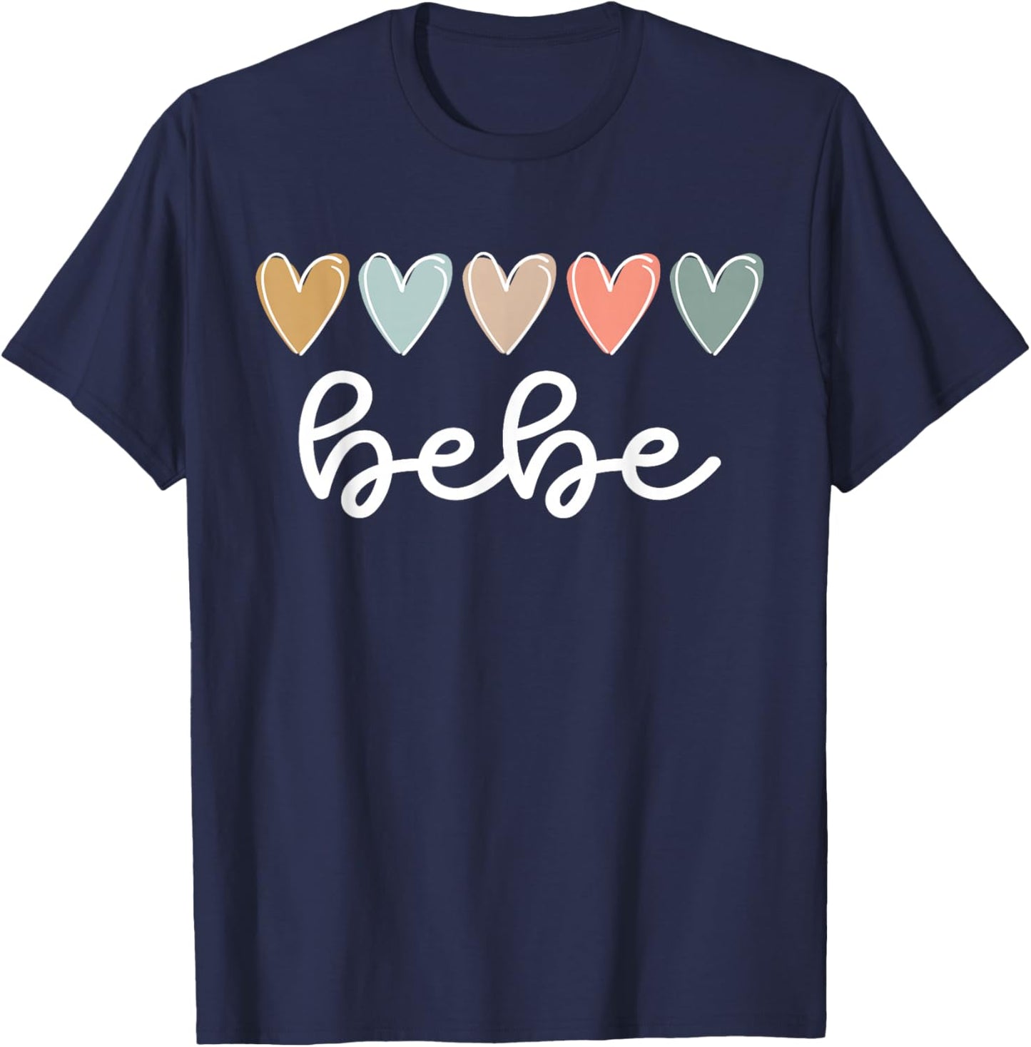 Bebe Hearts Bebe Grandma Bebe Grandmother T-Shirt - T-Shirt | Navy