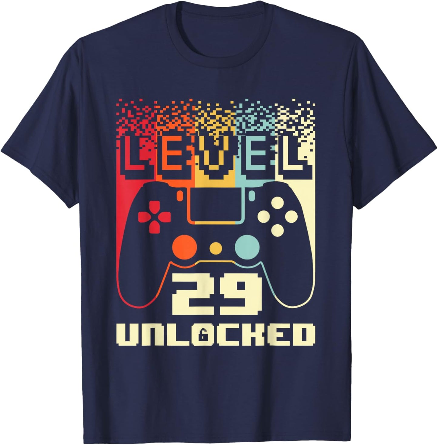 29th Birthday Level 29 Unlocked Gamer 29 Year Old T-Shirt - T-Shirt | Navy