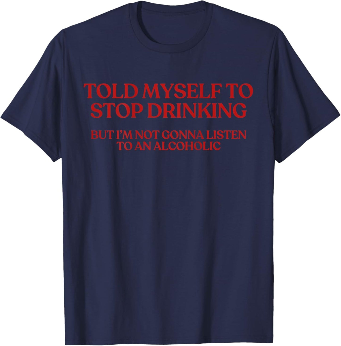Funny Drinking Back T-Shirt - T-Shirt | Navy