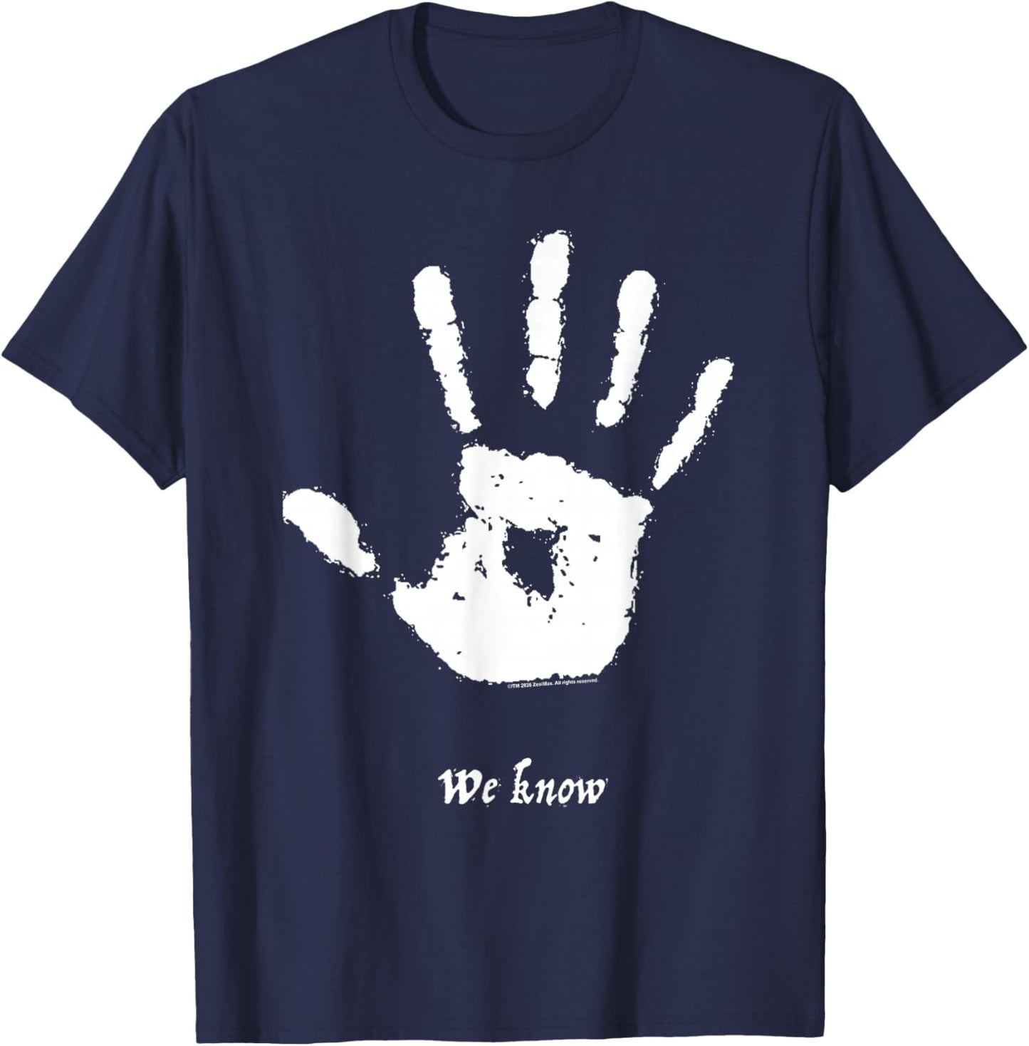 Skyrim We Know Dark Brotherhood Handprint Video Game T-Shirt - T-Shirt | Navy