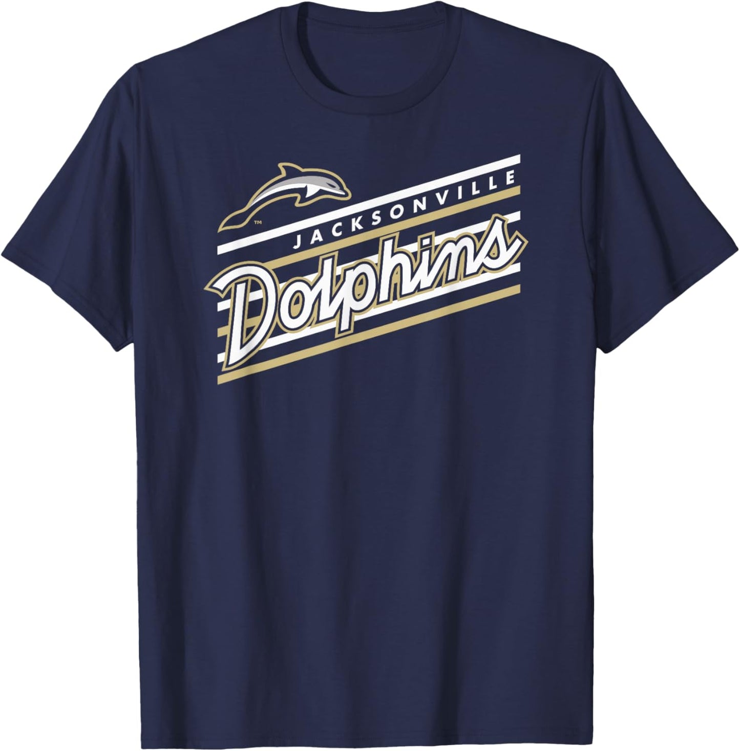 Jacksonville Dolphins Retro Performer Green T-Shirt - T-Shirt | Navy
