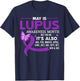 May is Lupus Awareness Month Butterfly Purple Ribbon Support T-Shirt - T-Shirt | Navy