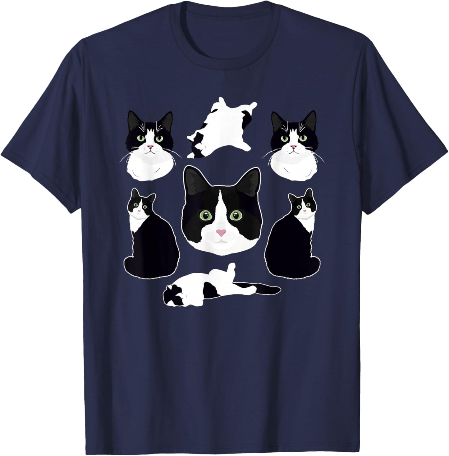 Tuxedo Cat Owner Tuxedo Cat Lover Tuxedo Cat Mom T-Shirt - T-Shirt | Navy