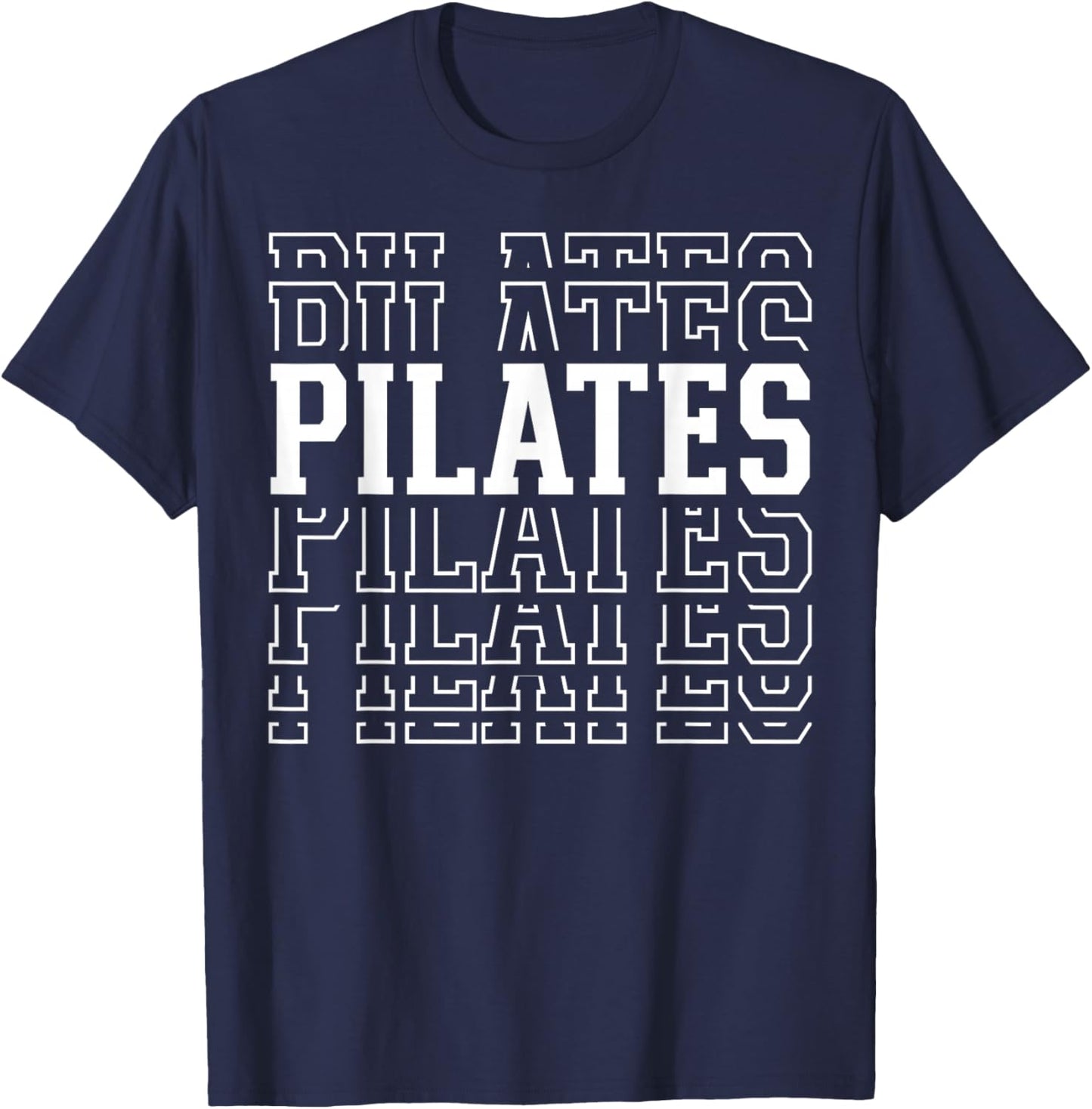 Pilates Funny Layered Text Instructor Coach T-Shirt - T-Shirt | Navy