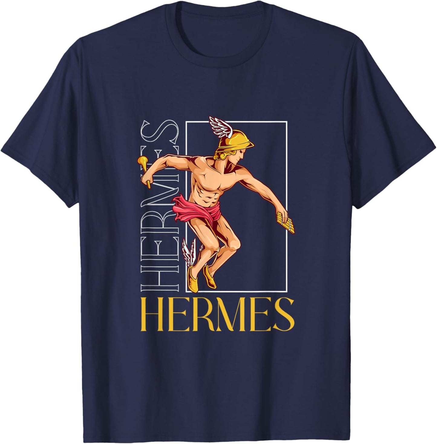 Ancient God Figure - Hermes T-Shirt - T-Shirt | Navy