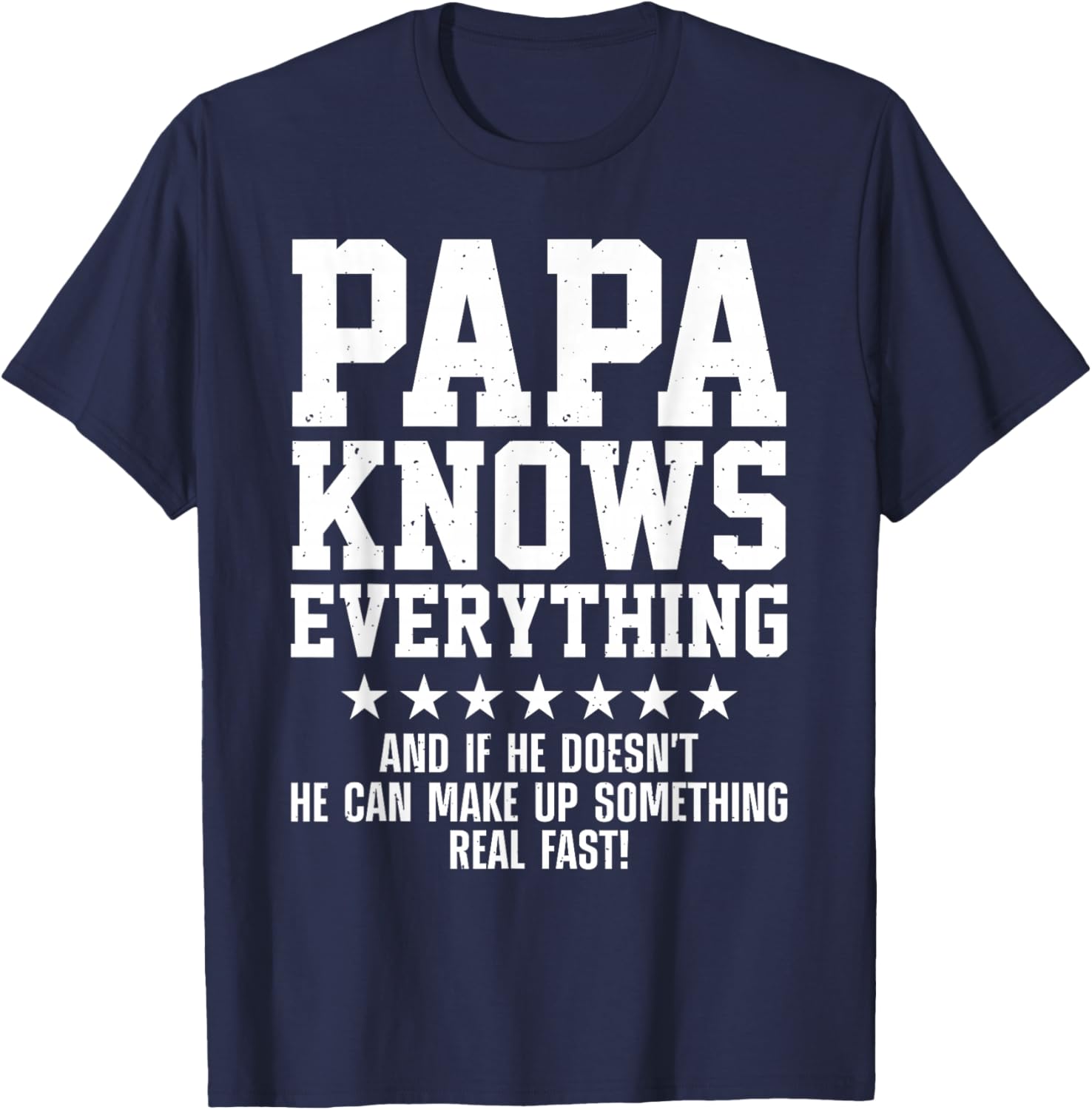 Best Papa Art For Grandpa From Grandkids Father's Day Papa T-Shirt - T-Shirt | Navy
