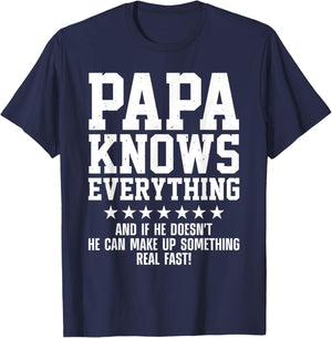 Best Papa Art For Grandpa From Grandkids Father's Day Papa T-Shirt - T-Shirt | Navy