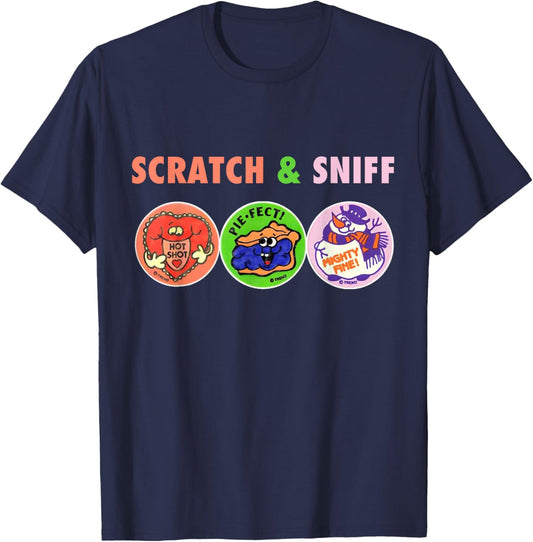 Scratch And Sniff Sticker Ice Cream, Scooper Dooper! Vintage Men Women Kids T-Shirt - T-Shirt | Navy