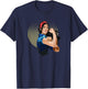 Asian Rosie the Riveter Gifts, Diversity Rosie the Riveter T-Shirt - T-Shirt | Navy