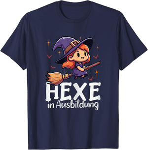 Hexe in Ausbildung Lustiges Halloween Hexen Kostüm T-Shirt - T-Shirt | Navy
