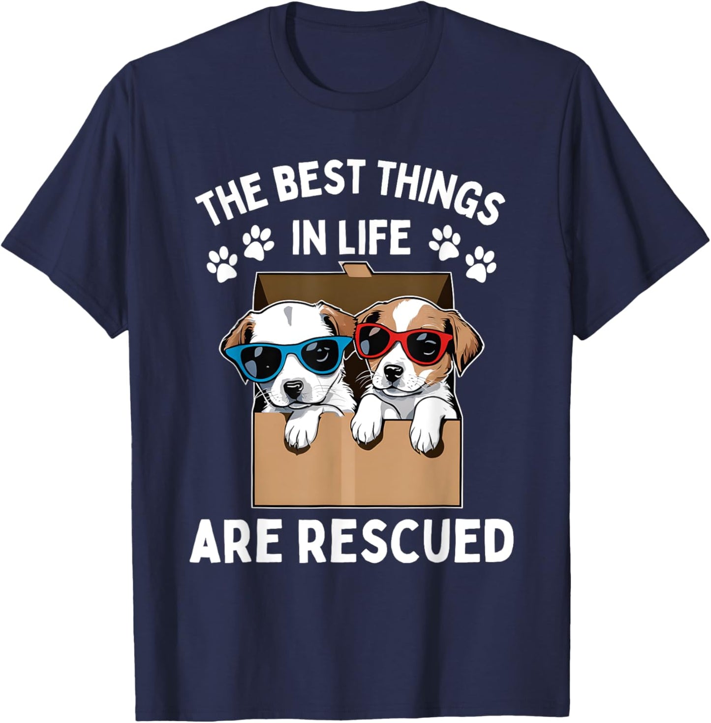 Cool Animal Rescue Art Women Animal Rescuer Lover T-Shirt - T-Shirt | Navy