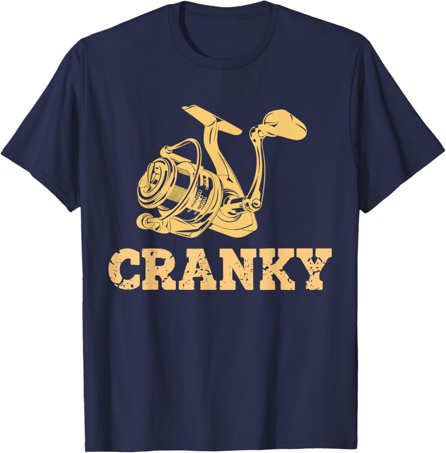 Humor Cranky Fishing Lovers present Idea Women Boys T-Shirt - T-Shirt | Navy