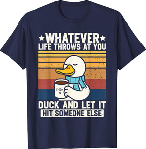 Graphic Women Teens Funny Duck Quotes T-Shirt - T-Shirt | Navy
