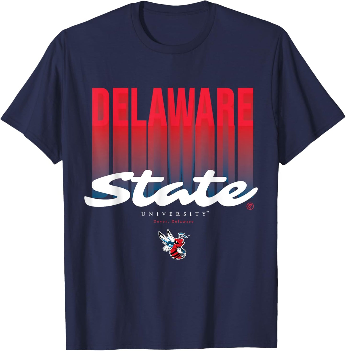The Yard Essentials - Delaware State University - DSU Fade T-Shirt - T-Shirt | Navy