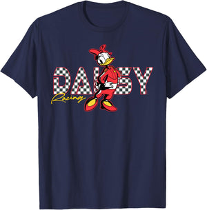 Disney Daisy Duck Racing Mickey & Friends Race Car Drivers T-Shirt - T-Shirt | Navy