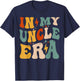 Retro Groovy In My Uncle Era Funny Father's Day T-Shirt - T-Shirt | Navy