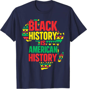 Black History Month Shirt Men Women Afro African Map Pride T-Shirt - T-Shirt | Navy