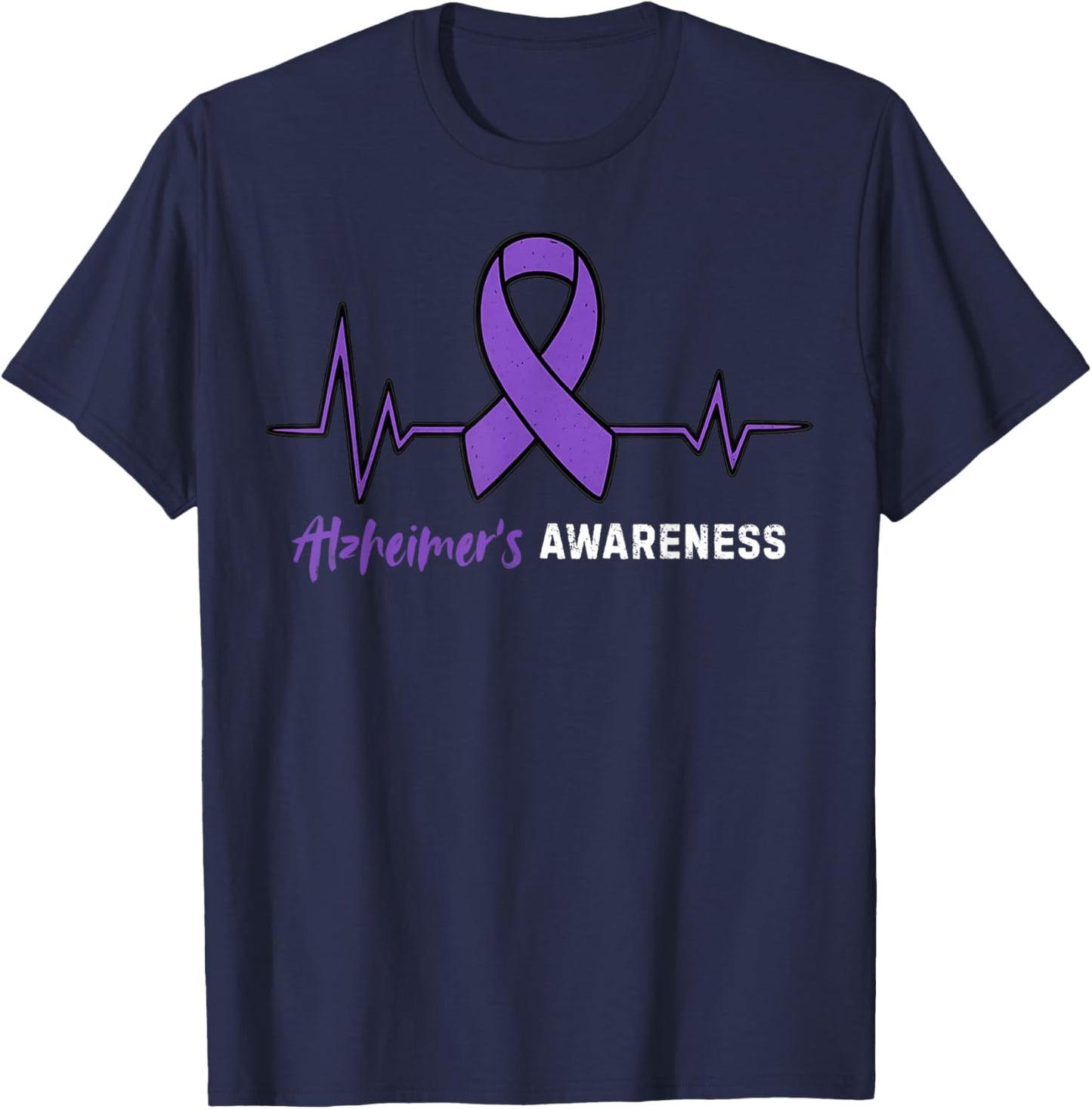 Vintage Alzheimer’s Awareness T-Shirt - T-Shirt | Navy