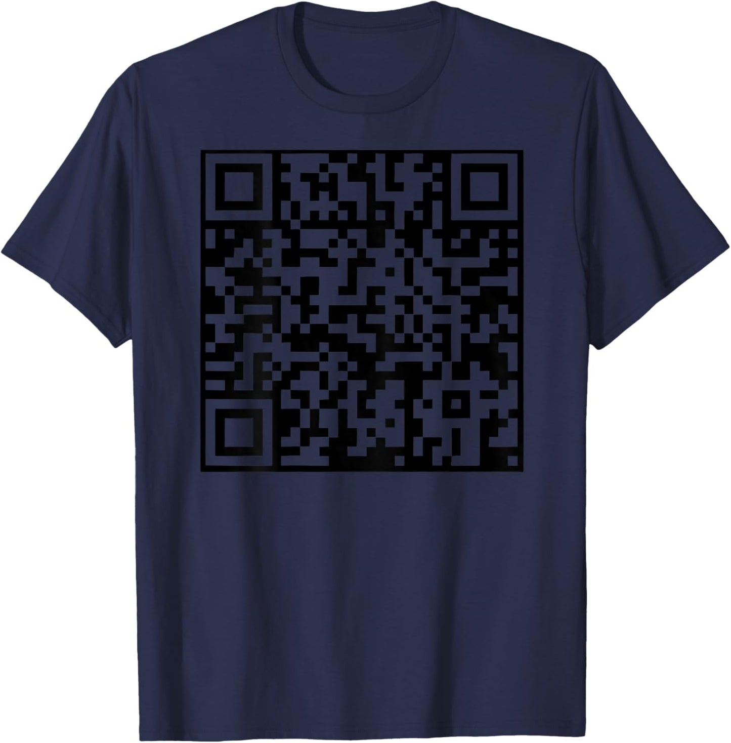 Funny QR President Trump Dance Code (on Back) T-Shirt - T-Shirt | Navy