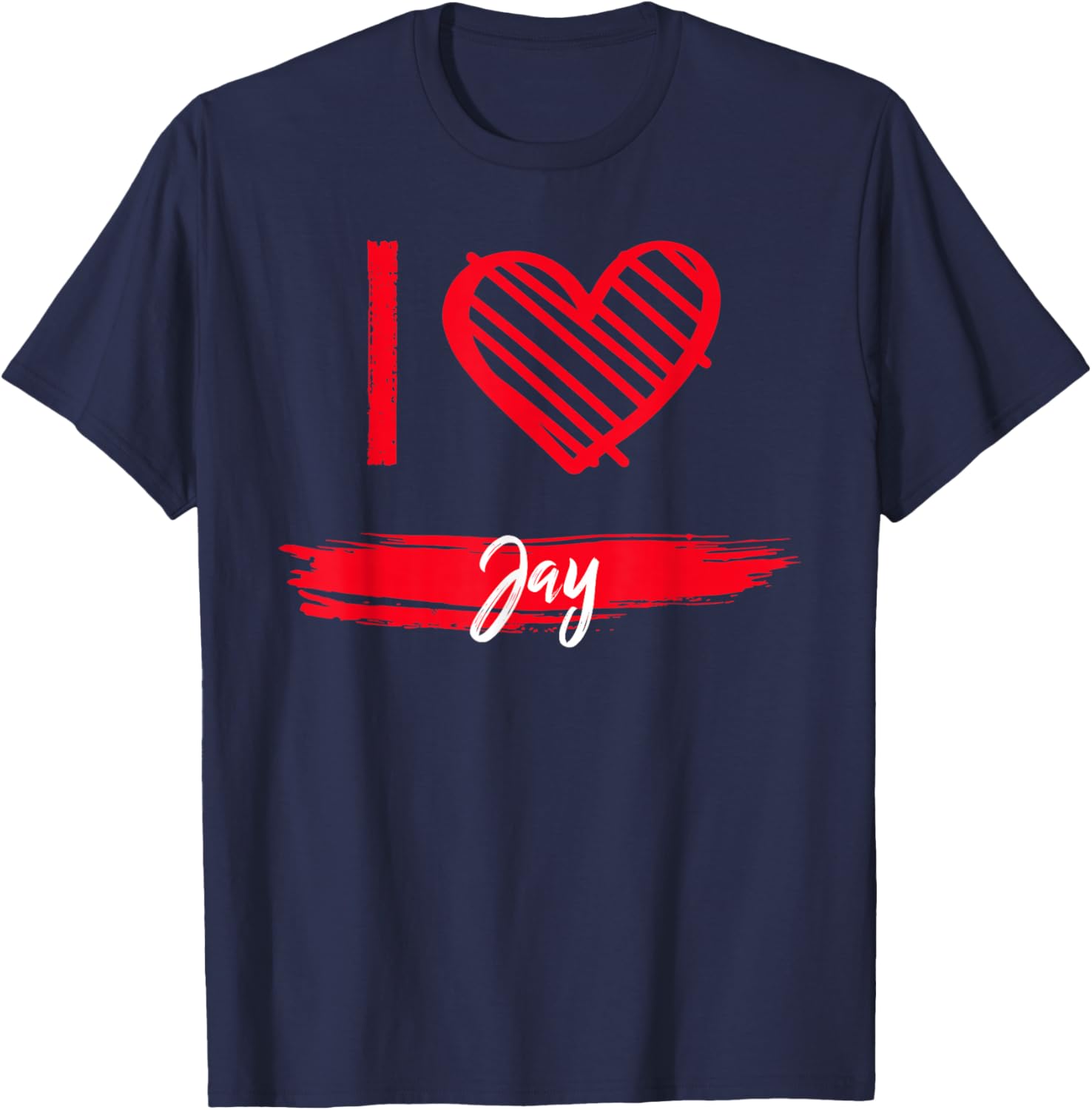 I Love Jay County I Heart Jay T-Shirt - T-Shirt | Navy