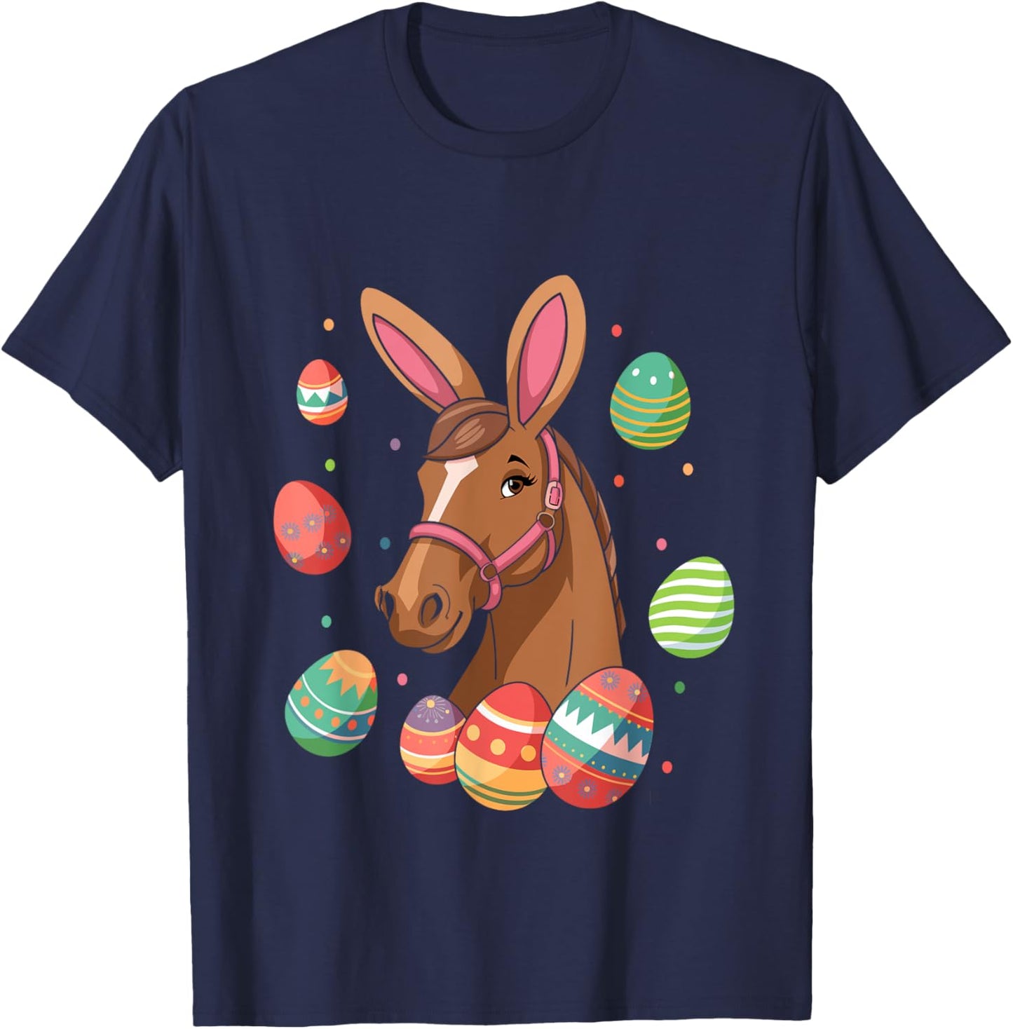 Easter Bunny Horse Easter Day Horse Lover T-Shirt - T-Shirt | Navy