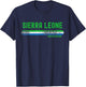 Sierra Leone Flag | Sierra Leonean Vintage Distressed T-Shirt - T-Shirt | Navy