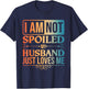Funny Spoiled Wife Art Girls Husband Spoiled Wife T-Shirt - T-Shirt | Navy
