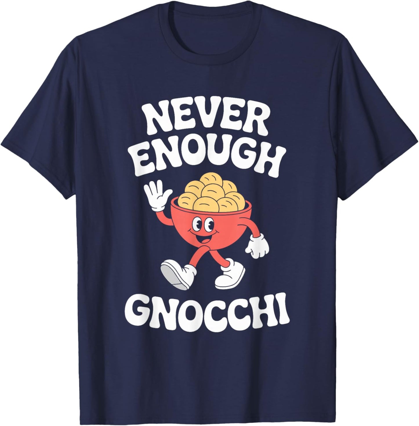 Funny Gnocchi Retro T-Shirt - T-Shirt | Navy