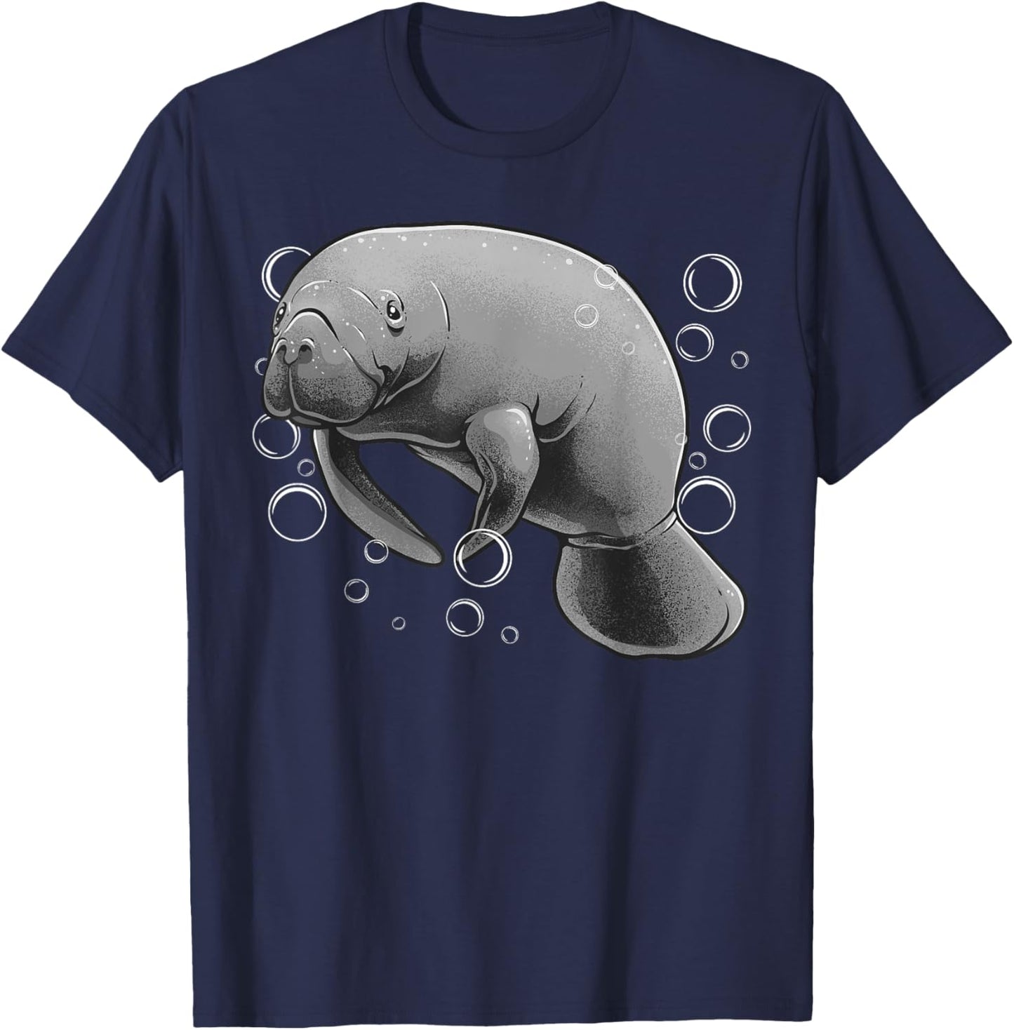 Manatee Design Women Boys Girl Sea Cow Lover Manatee T-Shirt - T-Shirt | Navy