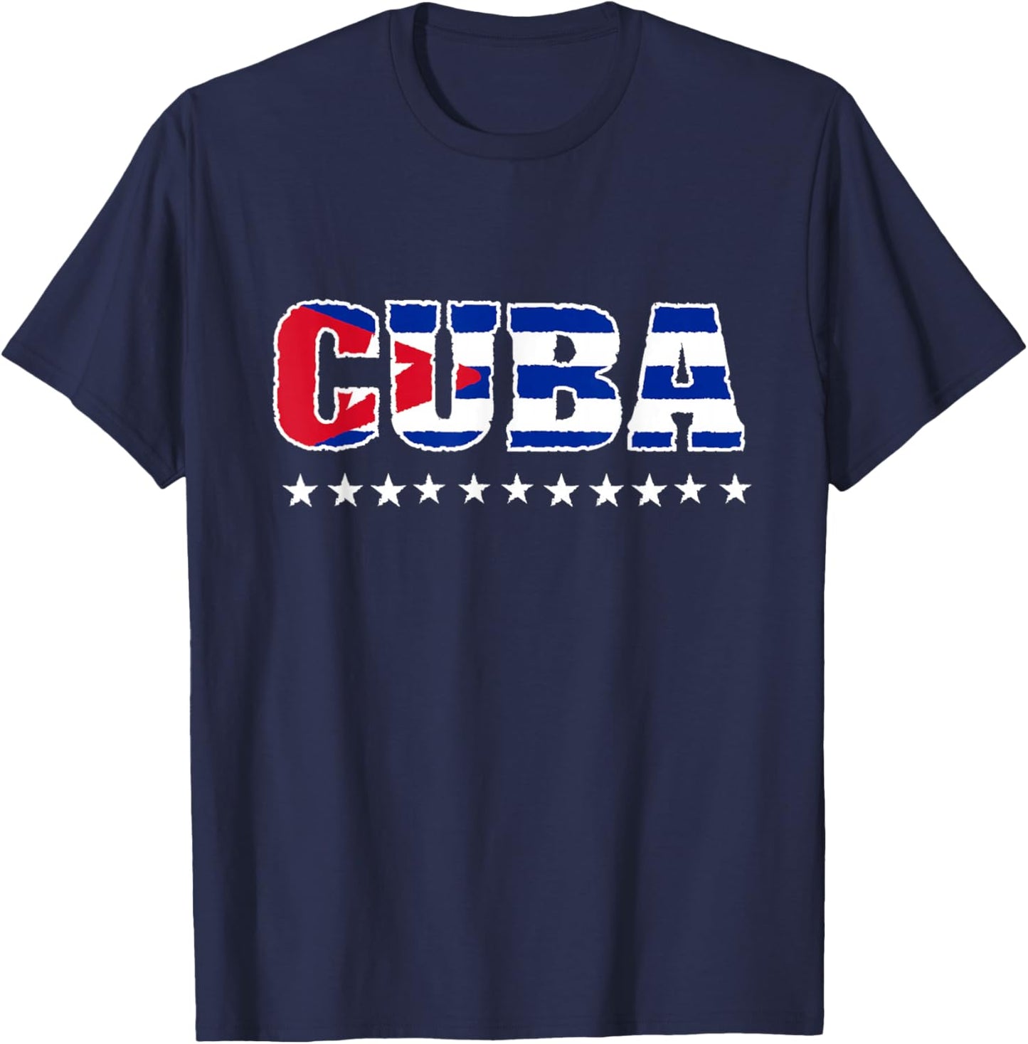 Patria Y Vida Cuba SOS Cuban Flag Free Cuba Libre T-Shirt - T-Shirt | Navy