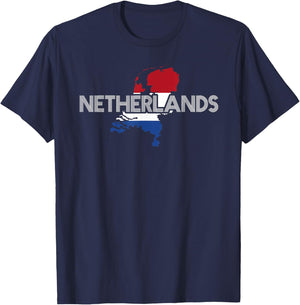 Niederlande Geschenk Flagge Holland Vintage Nederland T-Shirt - T-Shirt | Navy