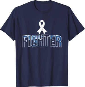 Lung Cancer Awareness Ribbon Support Squad T-Shirt - T-Shirt | Navy