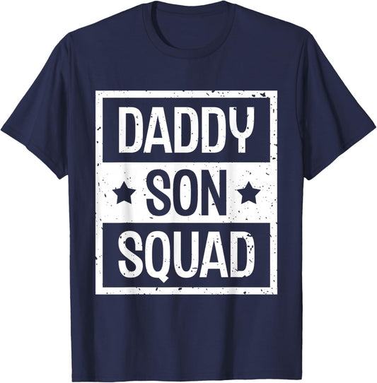 Daddy Son Squad Dad Sons Father's Day Matching Father Son T-Shirt - T-Shirt | Navy