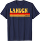 LANDEN Ohio City Vintage Roots Retro Design 70s 80s T-Shirt - T-Shirt | Navy