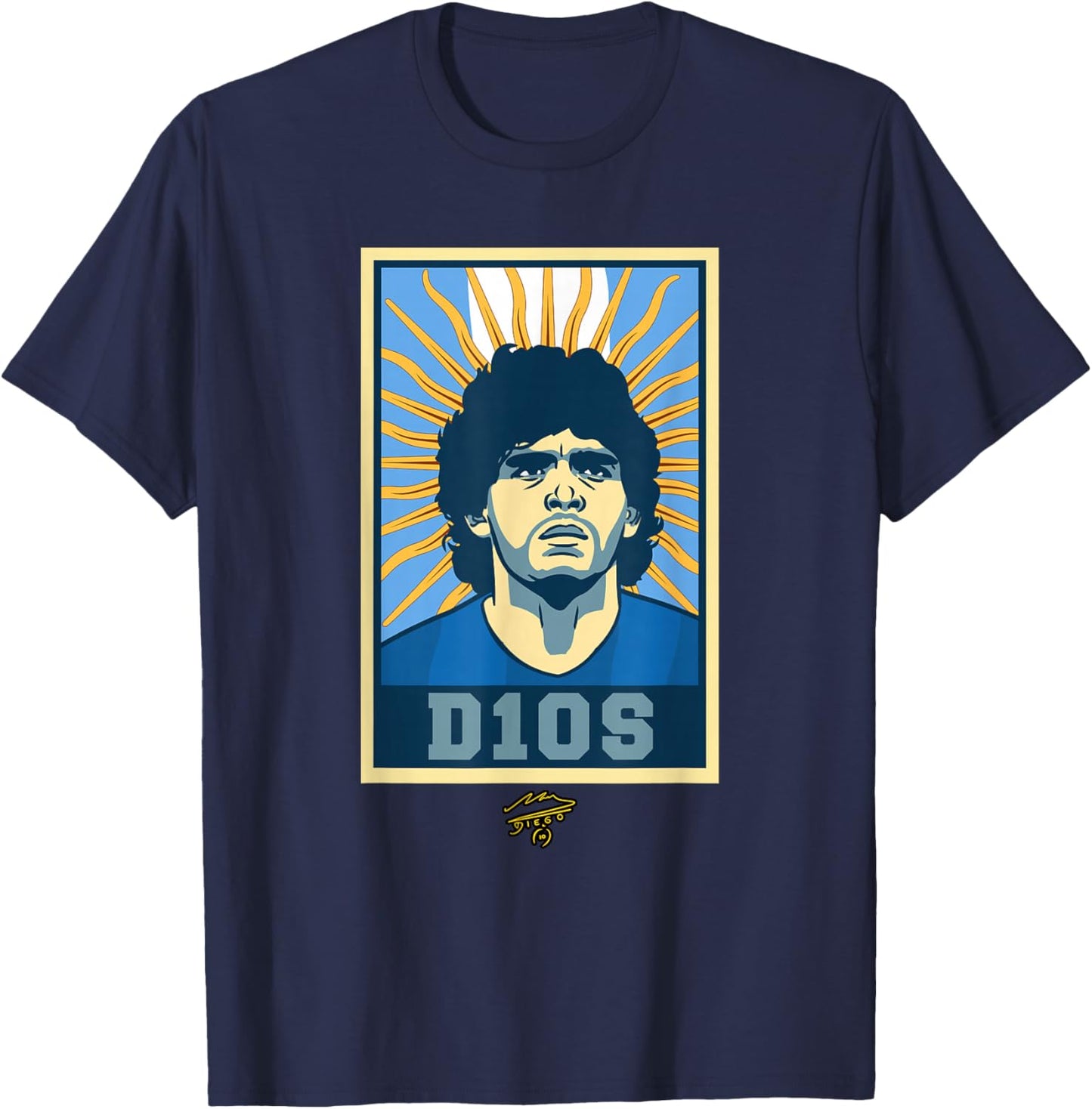 Maradona D10S T-Shirt - T-Shirt | Navy