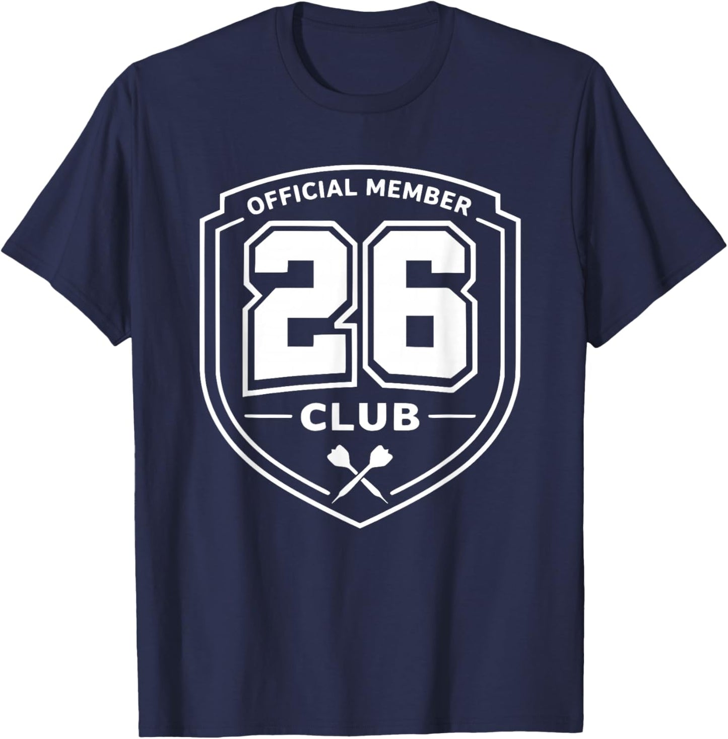 26 Club Darts Athletic Badge Design für Liga-Spieler T-Shirt - T-Shirt | Navy