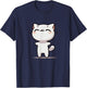 Kawaii Anime Cat Kids T-Shirt - T-Shirt | Navy