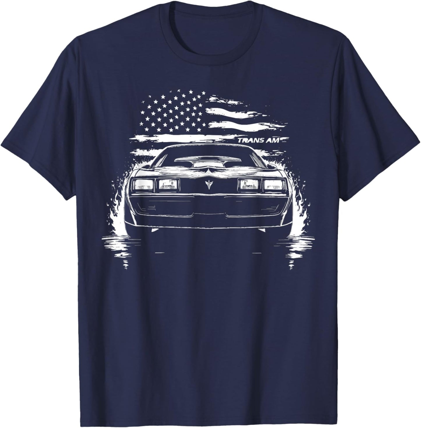 1982 Trans Am Muscle Car Patriotic Flag USA 1980's Trans Am T-Shirt - T-Shirt | Navy