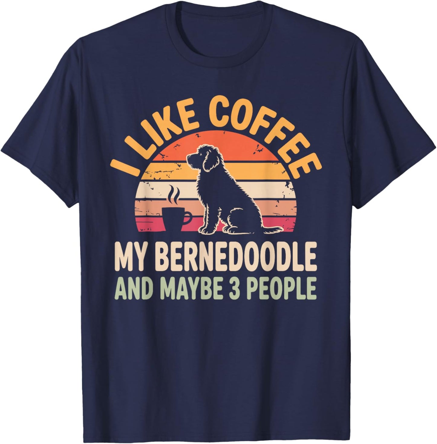 Funny Bernedoodle Art Women Bernedoodle Dog Lover T-Shirt - T-Shirt | Navy