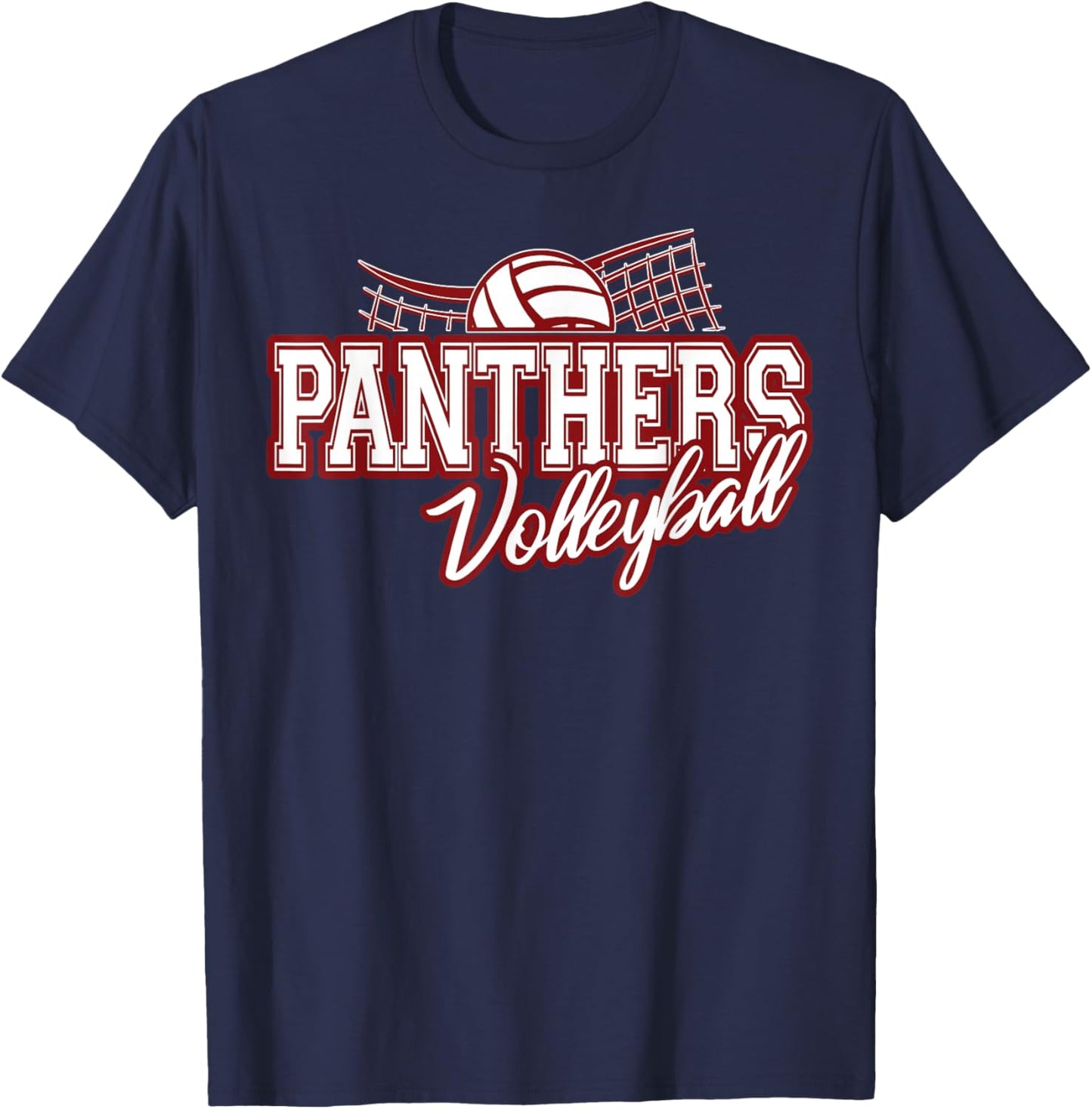 Panthers Volleyball Back to School Spirit M T-Shirt - T-Shirt | Navy