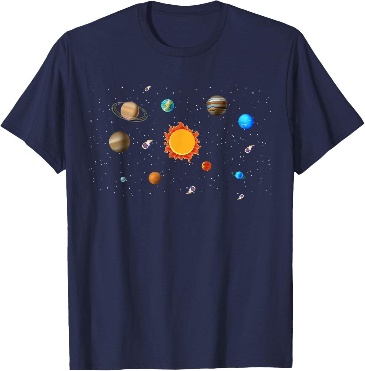 Solar System Space Planets Galaxy Kids T-Shirt - T-Shirt | Navy