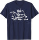 New York Graffiti Drip T-Shirt - T-Shirt | Navy