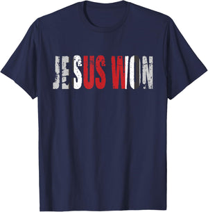Jesus won Game day T-Shirt - T-Shirt | Navy