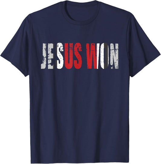 Jesus won Game day T-Shirt - T-Shirt | Navy