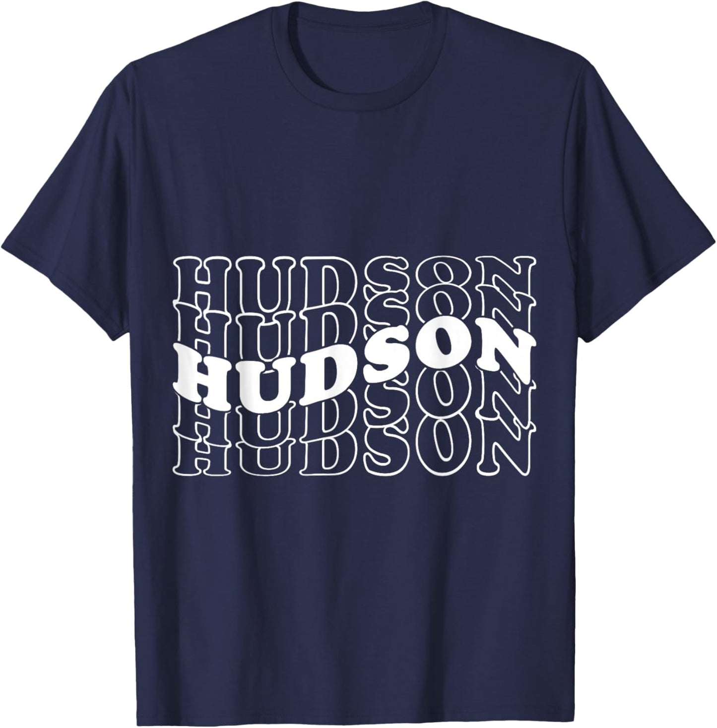 Hudson Gifts Retro -Adults Black Small Short Sleeve T-Shirt - T-Shirt | Navy
