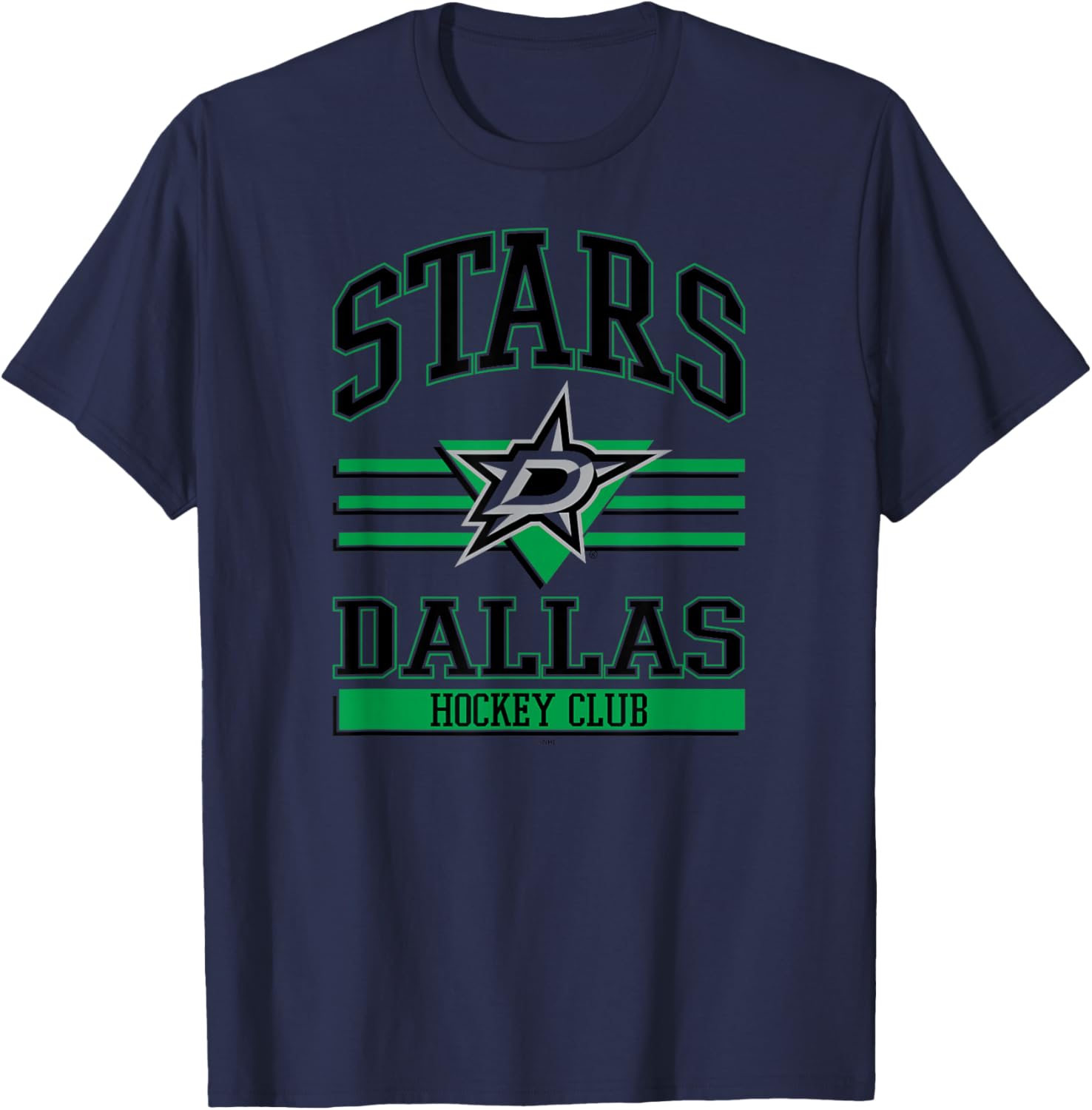 Dallas Stars Hockey Club White Officially Licensed T-Shirt - T-Shirt | Navy